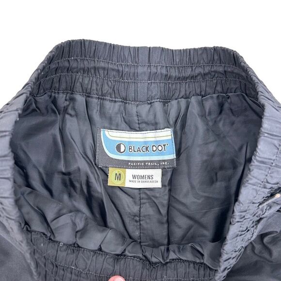 Black Dot Navy Blue Snow Ski Snowboard Pants Size M Drawstring Outdoor Nylon - Picture 6 of 9